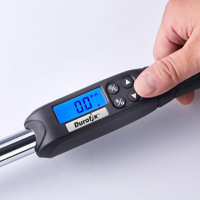 Durofix RM601-3S 3/8â€ (3.7 to 37 ft-lbs.) Digital Torque Wrench Kit with Sockets, Buzzer & LED Flash Notification â€“ ISO 6789 Standards with Certificate of Calibration - Image 4